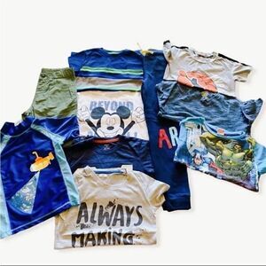 Disney 10 pieces Boys Clothes Bundle Size: 6-7 & 7-8